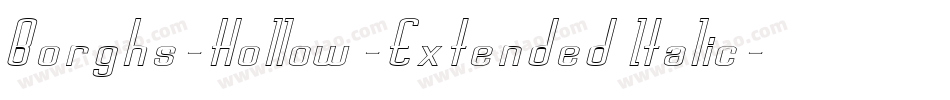Borghs-Hollow-Extended Italic字体转换